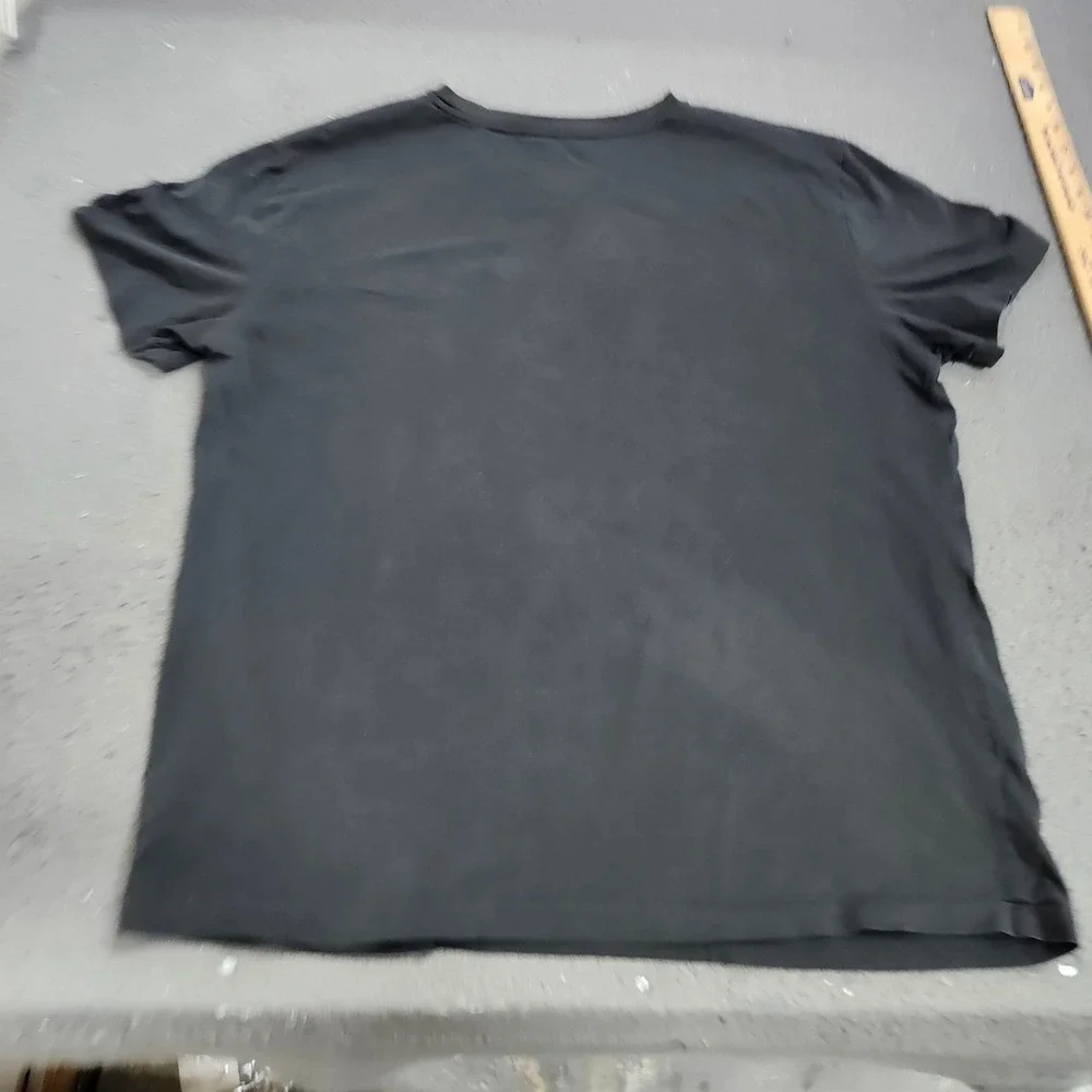 Polo Ralph Lauren Mens V-Neck T-Shirt Black Red Pony Logo Cotton Size L 15336